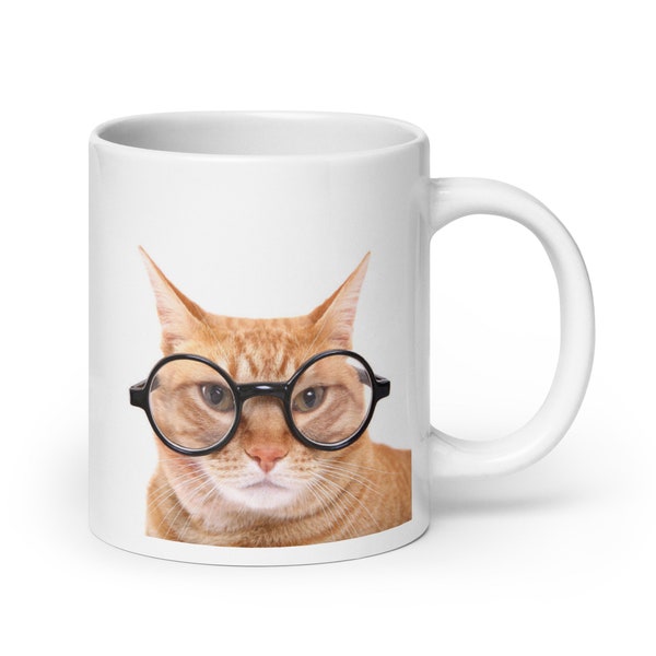 Cute Cat Mug Funny Lover Gift Coffee Mom Dad Crazy Lady Cup for Her Him Kitty Themed Wrap Mother's Day Father's Best Friend Ceramic Design