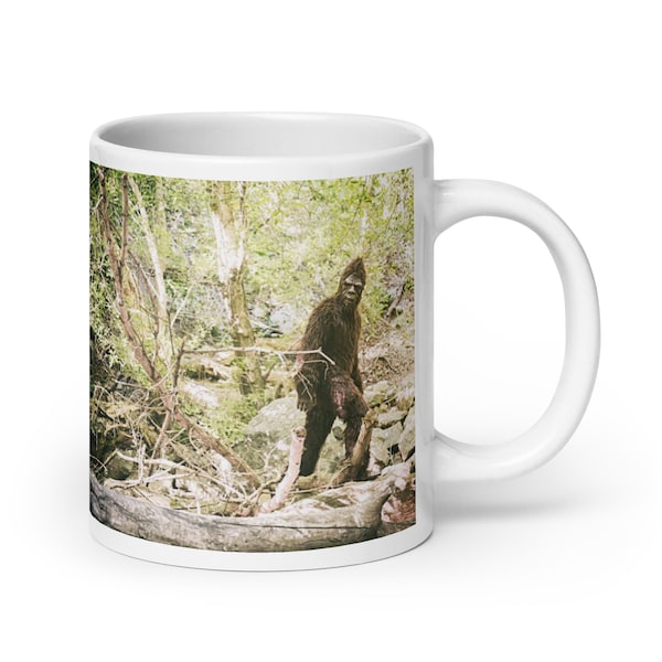 Bigfoot Mug Sasquatch Gift Camping Coffee Funny for Him Her Nature Lover Cup Campfire Believer Lover Camp Birthday Cryptid Hiking Mountain