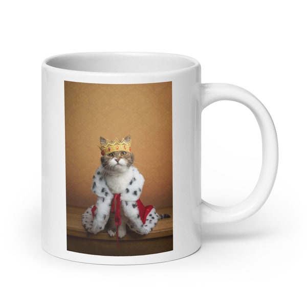 Cute Cat Mug Funny Lover Gift Coffee Mom Dad Crazy Lady Cup for Her Him Kitty Themed Wrap Mother's Day Father's Best Friend Ceramic Design