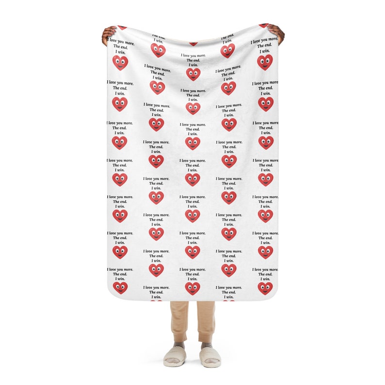 I Love You More Valentine's Blanket Anniversary Gift Polyester Sherpa