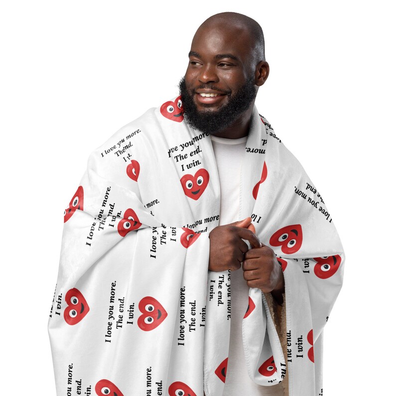 I Love You More Valentine's Blanket Anniversary Gift Polyester Sherpa