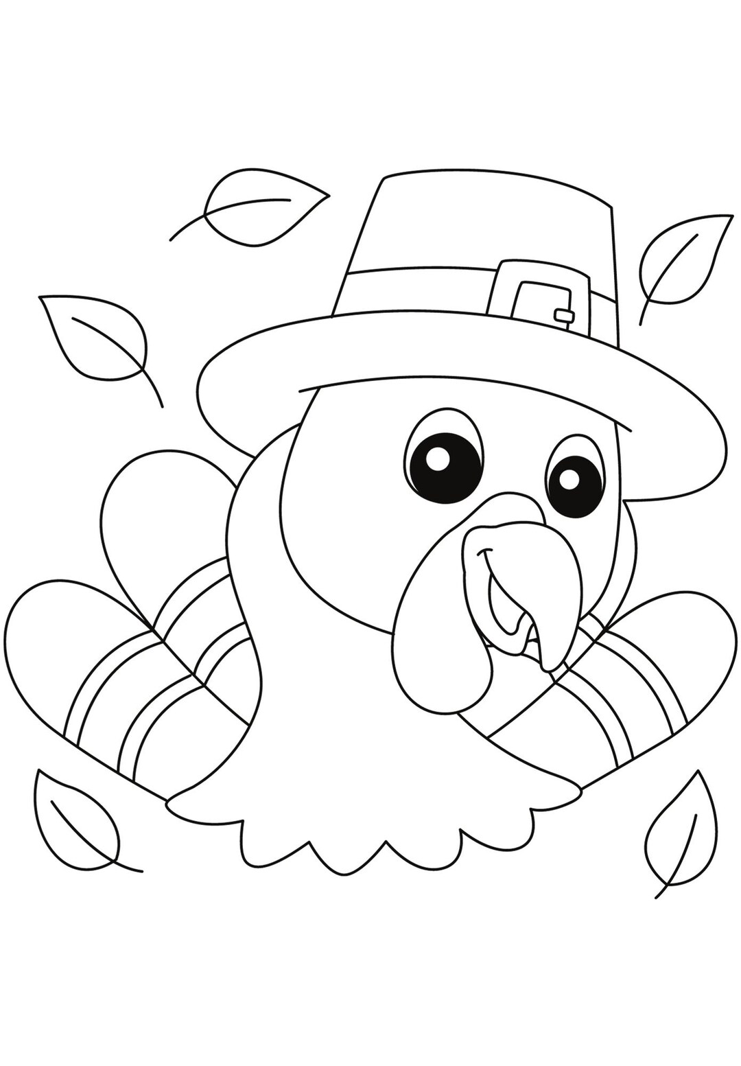 Happy Thanksgiving Coloring Page for Kids and (Instant Download) Etsy