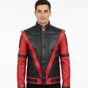 キッズ マイケル・ジャクソン スリラー レザージャケット：レッド