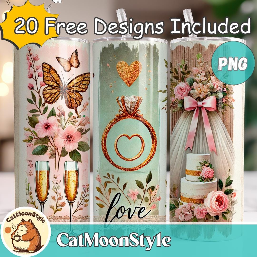 Wedding tumbler PNG wrap Wedding PNG sublimation tumbler file Floral and high heels,20 oz Skinny Tumbler Sublimation Design,Digital Download