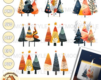 Christmas Tree Svg Bundle, Christmas Svg, Christmas Tree Svg, Christmas Clipart, Christmas Tree Png, Christmas Digital,Cricut, Clipart, Dxf
