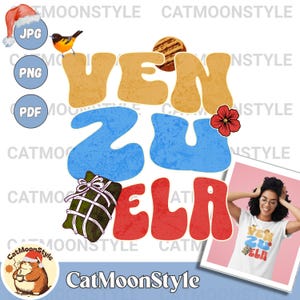 Venezuela Png, Sublimation Design, Colorful Hallaca Png, Colibri Png, Patriotic Png, Travel Png, T-Shirt Design, Instant Download Png