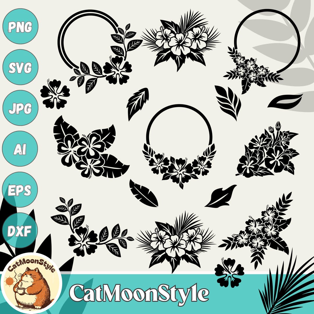31 Hibiscus Flowers - Hibiscus Svg, Flowers Svg, Blooming Flower Svg ...