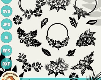 Hibiscus Flower SVG PNG, Cricut, Silhouette, Cameo, Instant Download ...