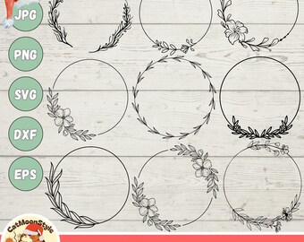 Paquete SVG de bordes florales: margaritas, rosas y diseños de esquinas (descarga digital)