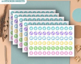 Habit tracker stickers, Habit Tracker Planner Stickers, Cute planner stickers, Planner, Planner Stickers, (10 Sheets - 600 Stickers)