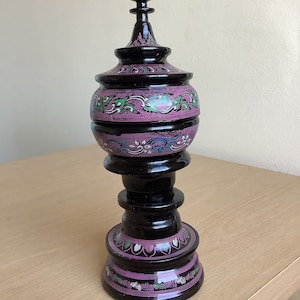 Handmade Burmese Lacquerware Buddhist Offering Bowl