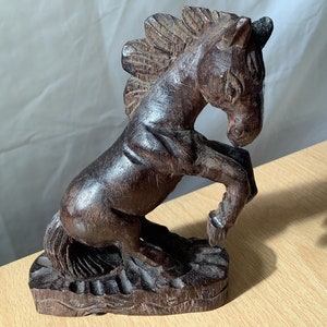 Handmade & Handcrafted Vintage Burmese Wooden Horse Figure