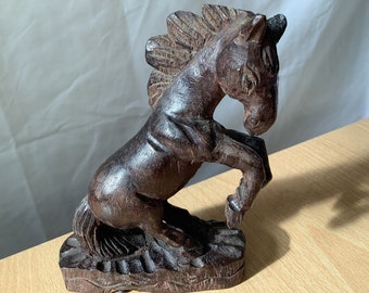 Handmade & Handcrafted Vintage Burmese Wooden Horse Figure