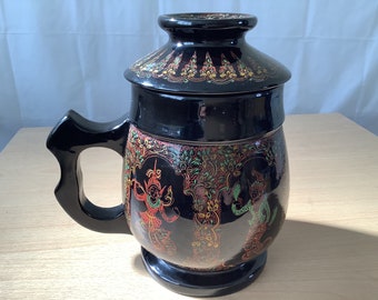 Handmade & Handcrafted Lacquered Burmese Jar For Beer or other beverages