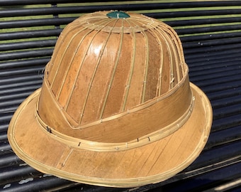 Handmade & woven Burmese Hat Made By Toddy Palm Tree's Leaves