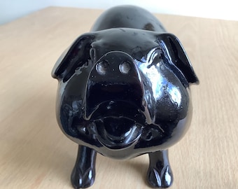 Handmade & Handcrafted Burmese Wooden Pig Figure, Wooden Pig Sculpture, Pig Figure, Pig Sculpture