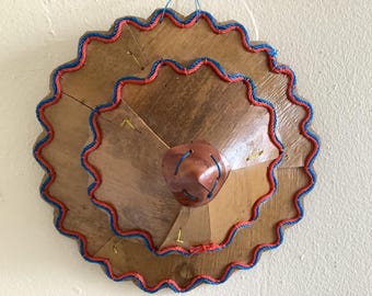 Burmese Handmade Cute mini hat made by bamboo leaf Carved Star Decorations(Mini  size), for Wall decorations.