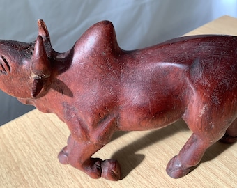 Handmade & Handcrafted Burmese Wooden Cow Figure