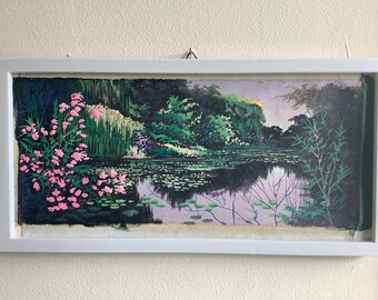 Original Oil Painting On Canvas By Burmese Artist lake scenic art oil painting living room wall art decor wall home decoration gift