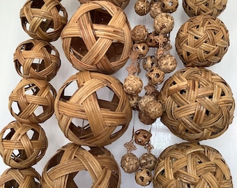 Handmade Burmese Cane Ball (Myanmar Chin-lone), Made of Cane. 20%discount Mini cane ball for 10 and above.