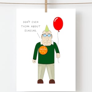 Carte de voeux de mari grincheux | Anniversaire du vieil homme | Carte d'anniversaire amusante pour lui | AJS STUDIOS