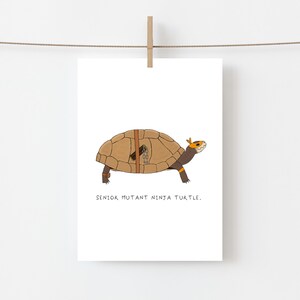 Tarjeta de cumpleaños de la tortuga ninja adolescente mutante / tarjeta de cumpleaños divertida aleatoria / tarjeta única en su tipo / AJS STUDIOS