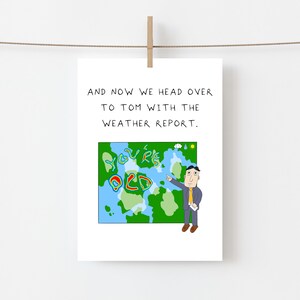 Tarjeta de cumpleaños divertida: "Pronóstico del tiempo: Estás viejo" - Tarjeta de cumpleaños con humor sobre la edad - Tarjeta de cumpleaños atrevida - AJS Studios