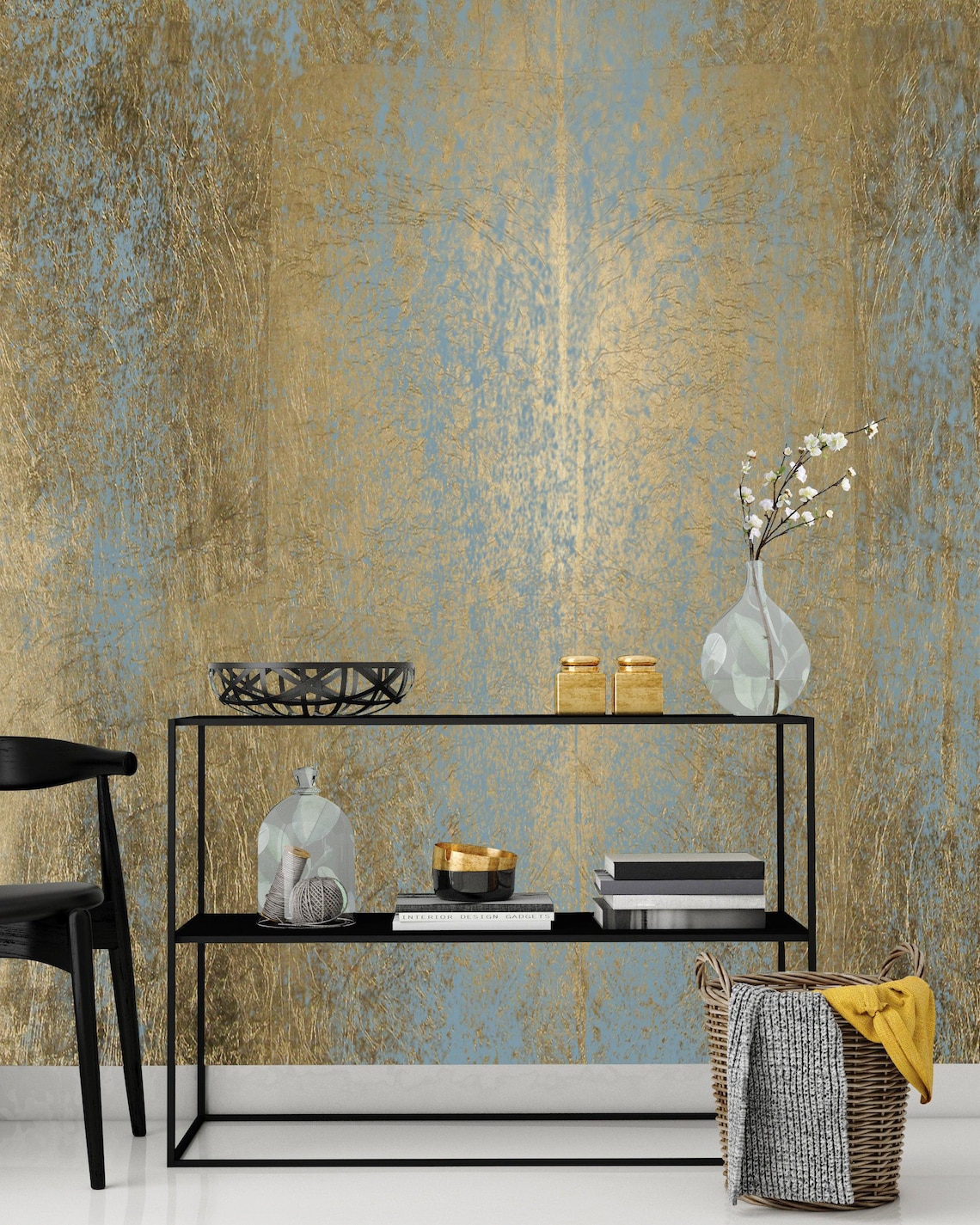 Gold Texture Removable Wallpaper, Peel and Stick, Self-adhesive ...