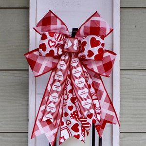 small valentines day bow valentines day wreath bow valentines lantern bow valentines day decor February decor pink and red valentines day