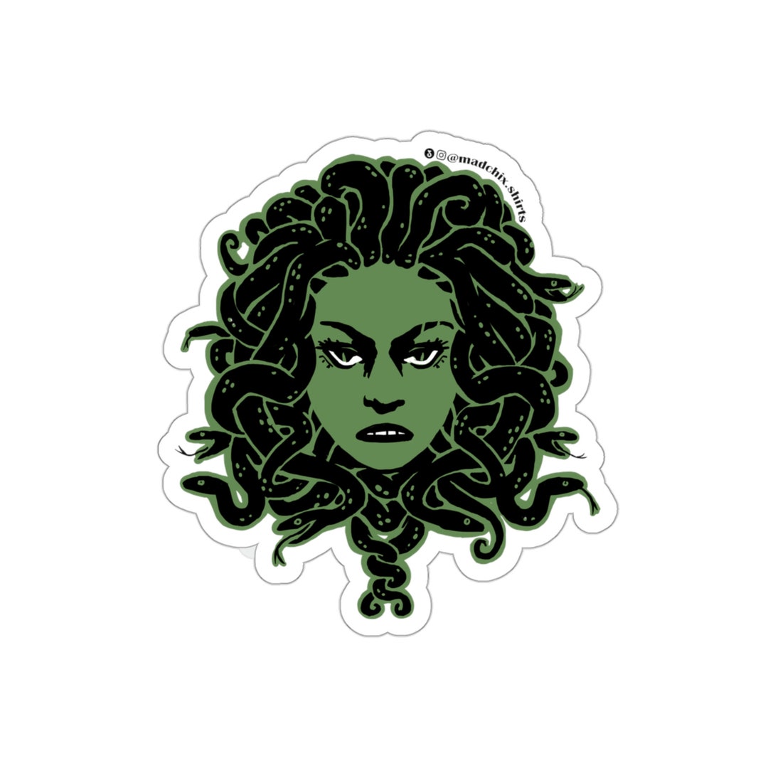 Medusa Medusa Sticker Green Sticker Custom Sticker Etsy