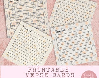 Versetti della Bibbia stampabili in tela di iuta Schede di versetti della Bibbia Journaling della Bibbia Scheda di preghiera 4x4 Scheda di memorizzazione dei versetti della Scrittura per lo studio della Bibbia Preghiera