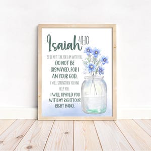 Isaiah 41 Scripture Wall Art Printable Watercolor Christian Bible Verse Wall Art Scripture Printable Wall Art Instant Digital Download