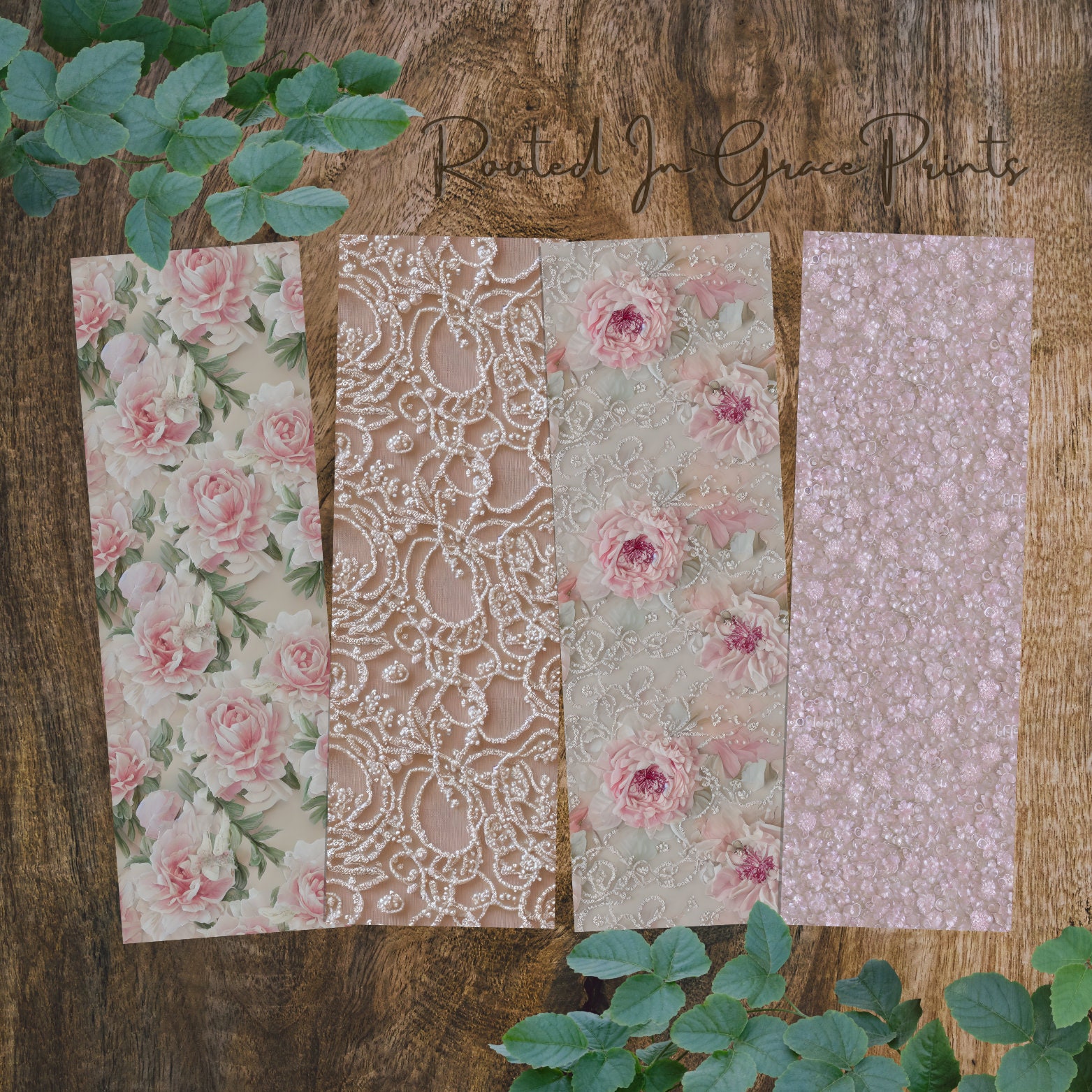 Flowers and Lace Bookmark Printable Elegant Printable Bookmarks Wedding ...