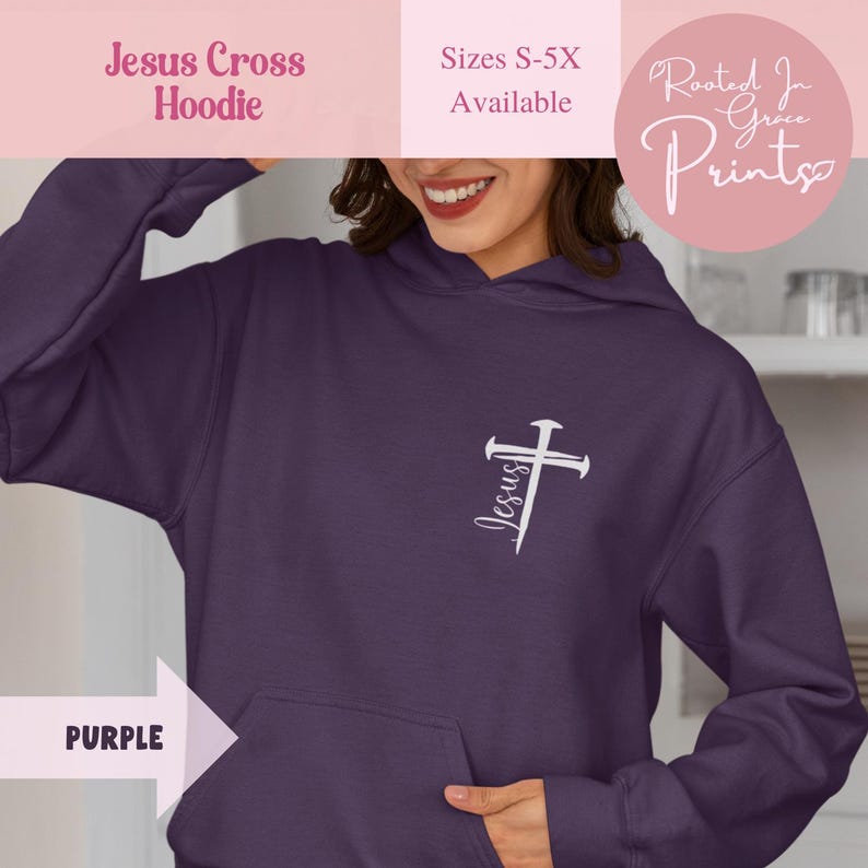 Designed by the Greatest Carpenter Jesus Hooded Sweatshirt Christian Men's Sweatshirts Christian Women's Sweatshirt Christian Apparel image 1