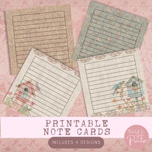Cartes de correspondance vierges à insérer pour journalisation Notes ligné 4 x 4 Cartes carrées imprimables pour projets d'artisanat Papier de scrapbooking Notes de boîte à lunch
