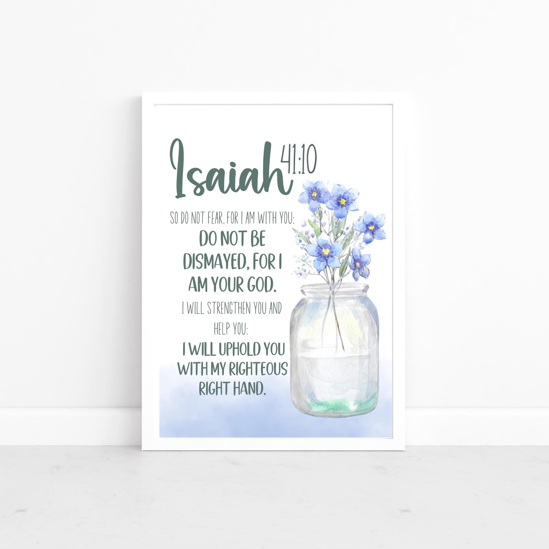 Isaiah 41 Scripture Wall Art Printable Watercolor Christian Bible Verse ...