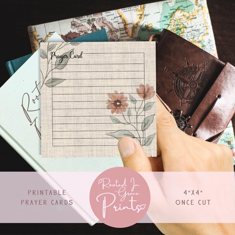 Blank Prayer Cards Printable Bible Verse Bible Journaling Prayer Request Cards Bible Study ...