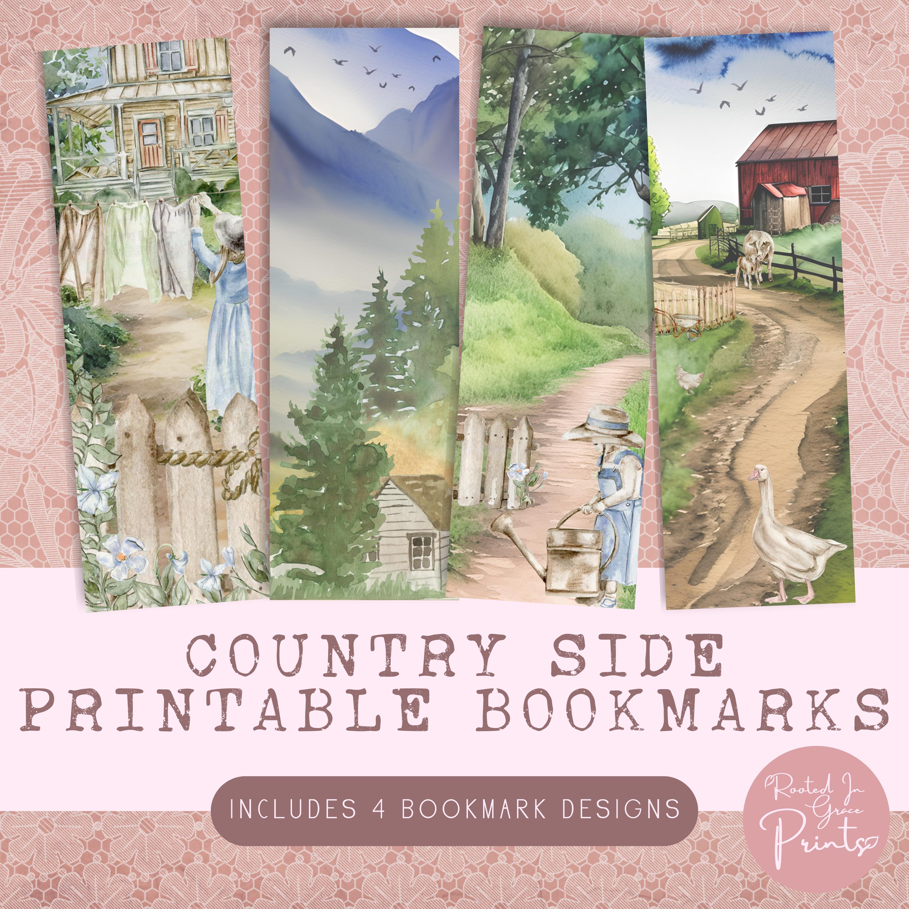 Country Living Printable Bookmarks | Vintage Bookmarks | Countryside ...