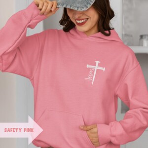 Designed by the Greatest Carpenter Jesus Hooded Sweatshirt Christian Men's Sweatshirts Christian Women's Sweatshirt Christian Apparel image 4