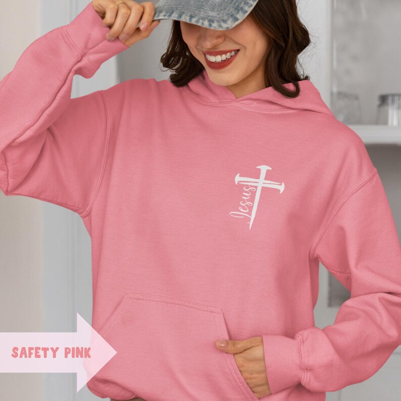 Designed by the Greatest Carpenter Jesus Hooded Sweatshirt Christian Men's Sweatshirts Christian Women's Sweatshirt Christian Apparel image 4