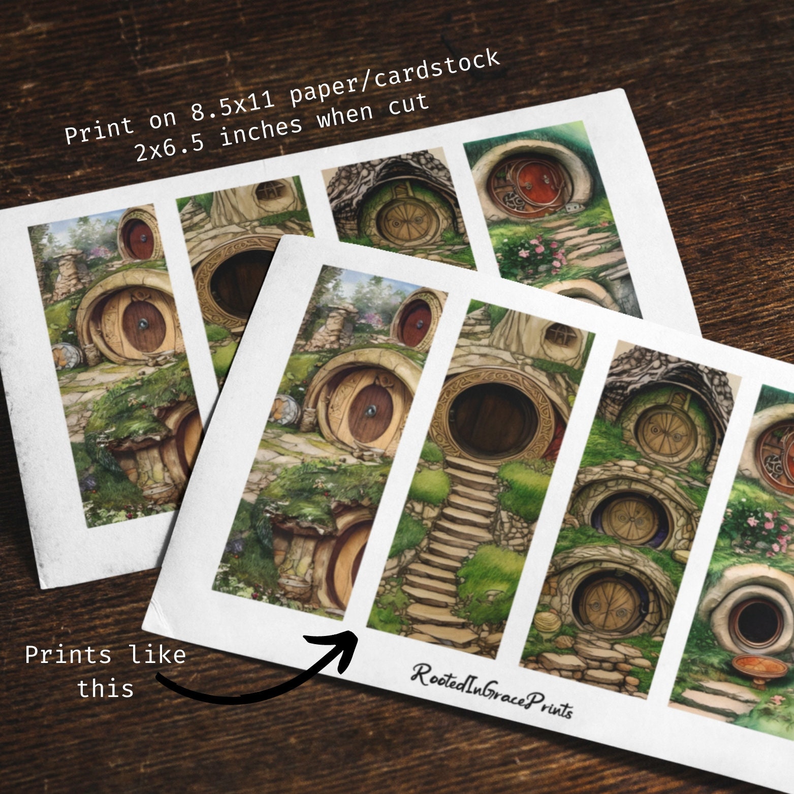Hobbit Home Printable Bookmarks Lord of the Rings J.R.R Tolkien Art ...
