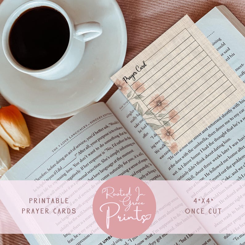Blank Prayer Cards Printable Bible Verse Bible Journaling Prayer Request Cards Bible Study ...