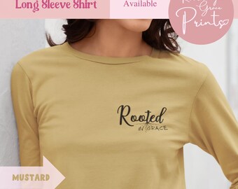 Grace Tshirt, Faith Long Sleeve Shirt, Christianity T-Shirt, Bible Verse Shirt, Believer Shirt, ComfortColors Shirt, Christian Apparel