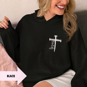 Designed by the Greatest Carpenter Jesus Hooded Sweatshirt Christian Men's Sweatshirts Christian Women's Sweatshirt Christian Apparel image 8