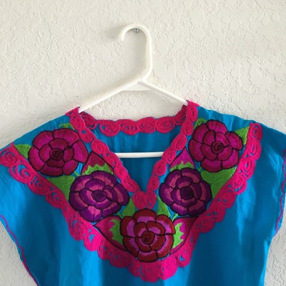 Vintage Hand Embroidered Floral Blouse - image 2