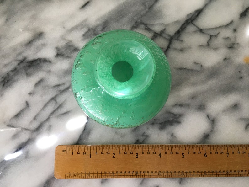 Vintage Blown Glass Bubble Vase Etsy