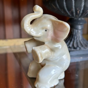 Baby Elephant Figurine Made in Japan
