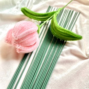 Tiges florales pour bricolage, fil floral de 30 cm/40 cm, compléments de bricolage solides et flexibles image 1