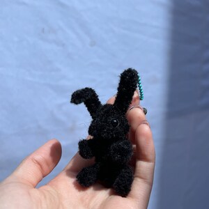 Pipe Cleaners Keychain Rabbit Pipe Cleaner Bunny Charm, Cute Keyring/ Bag Decoration, Little Fluffy ...