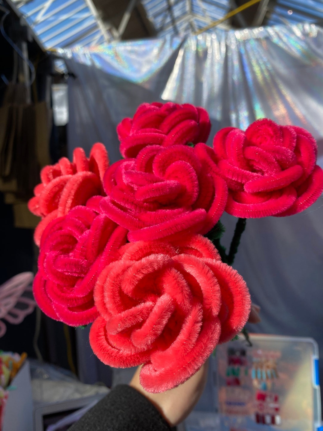 Pipe Cleaner Rose DIY Kit, Chenille Stems for 7 Roses,with Tutorial Etsy